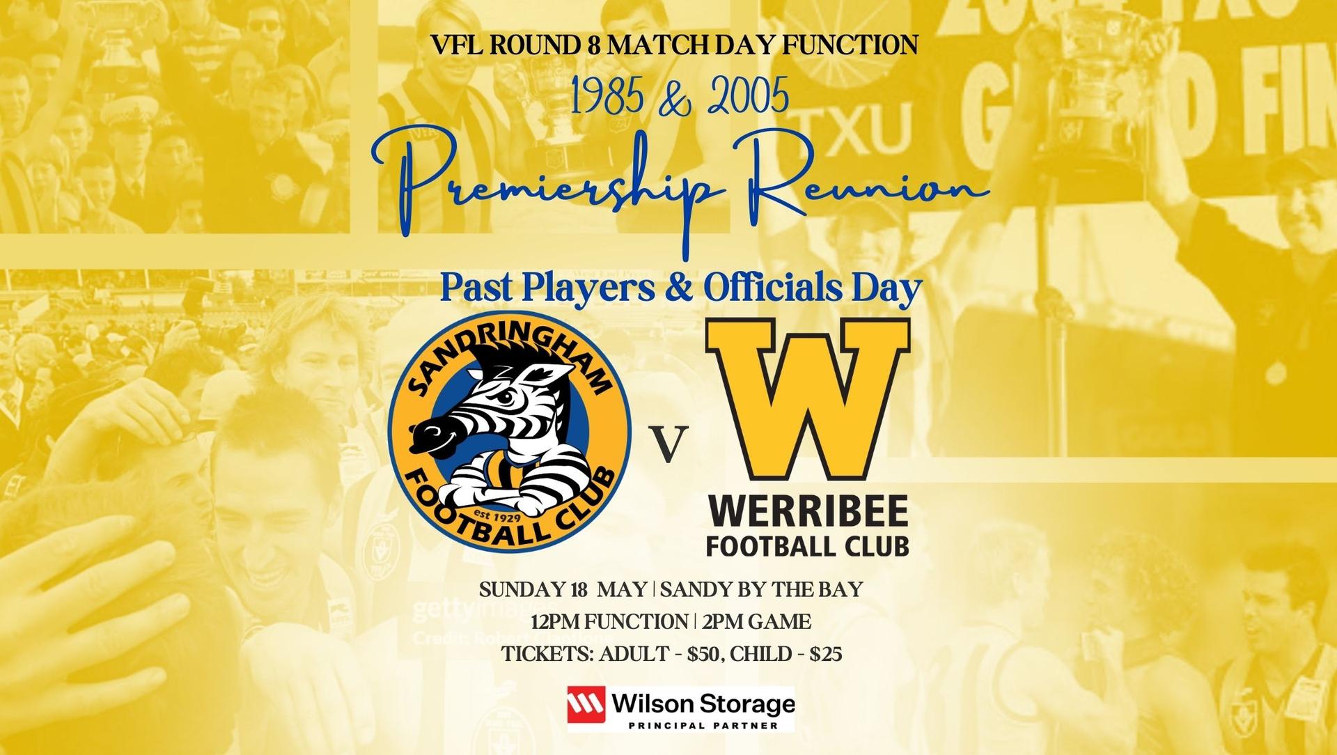 Sandringham Football Club 1985 & 2005 Premiership Reunion