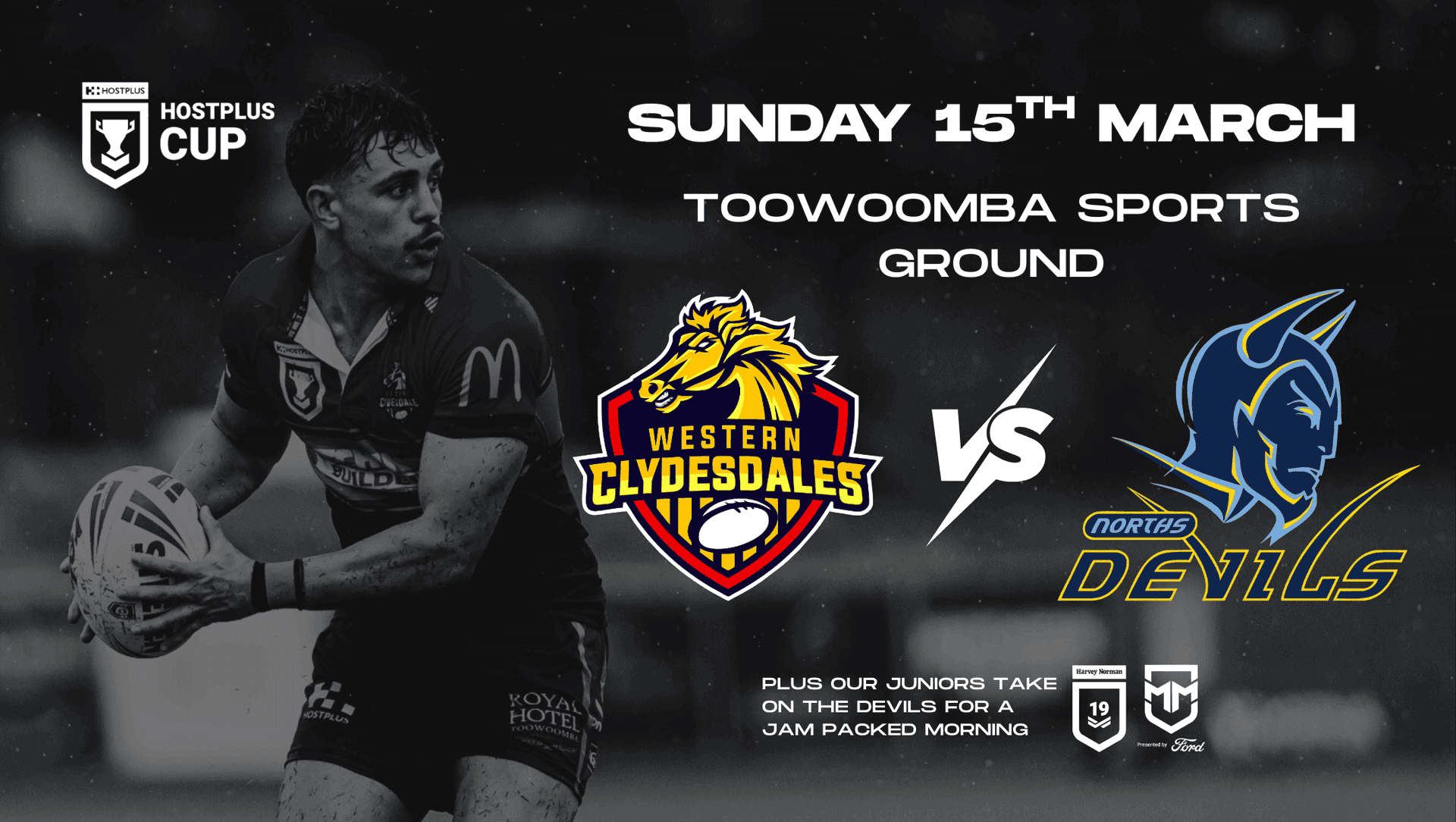 Round 2 HOSTPLUS CUP Western Clydesdales vs Norths Devils